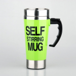 450ml Automaatselt segatav elektriline segamistass Kohvipiim Isesegav kruus Roostevabast terasest Thermal Smart topelt isoleeritud tass 400-450ML roheline