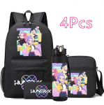 4 tk/komplekt Anime Joonisfilm K-Pop Prindiga Seljakott 750 ml veepudeliga Teismelisele &Otilde;pilasele T&uuml;drukule Poisile Raamatukott Lapse Kingitus Suure Mahutavusega Reisikott