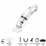 K&auml;eshoitav tolmuimeja, Autotolmuimeja 10000PA V&otilde;imas 120W K&auml;sitolmuimeja Juhtmeta, Kerge Mini-tolmuimeja P&otilde;randale K&ouml;&ouml;ki Auto Nurka Lemmiklooma Karvadele valge