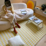 Lilla ruuduline Maroko Berberi vaip kohev piirkonnamatt stiilne Y2K dekoratsioonivaip elutuppa kodu magamistoa kaunistamiseks 60*90cm