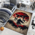 UUS Jaapani Bushido Tr&uuml;kitud Vaip Elutuppa Magamistuppa Diivanile Kodu Kaunistuseks Libisemisvastane P&otilde;randamatt Moodne Vaip Suur Suurus 60*90cm