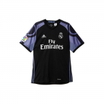 Adidas Real Madrid Meeste 3. V&auml;rvibloki &Uuml;mmarguse Kaelusega L&uuml;hikeste Varrukatega Jalgpallis&auml;rk Unisex Topp Must AL5139 S