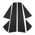 ABSOPRO Uksepiilari Aknaliistu Kleebised Piilaripost Ukse V&auml;lisk&uuml;lje Kattepaneelid VW Polo MK5 Must Kriimustusvastane 2011-2018,