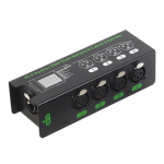 4-kanaliline 3-pin v&otilde;i 6,5 mm heliga DMX512 &uuml;le Etherneti kaabli mees-naissoost signaali pikendaja lava stuudio jaoks