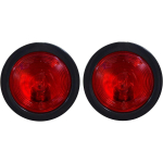 APSMOTIV 2x Tagatuled Piduri Bussituled Stopp P&ouml;&ouml;rde Tagatuled Kinnitus, 4-tollised &Uuml;marad Punased Tagatuled 4-tollised Haagise Veoauto Tagatuled 12V Pirnidega punane