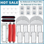 &Uuml;hilduv Roborock S7 Max Ultra / S7 MaxV Ultra / S7 Pro Ultra Tarvikute Varuosad Peamine K&uuml;ljepintsel Filter Mop Tolmukott
