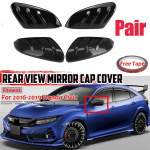Paar auto tahavaatepeegli kate l&auml;ikiv must/s&uuml;sinikkiust k&uuml;ljeukse peegli kate Honda Civicu 10. 2016 2017 2018 jaoks Glossy Black