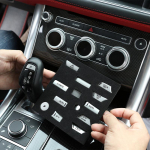 Air Conditioner Button Patch cover Stickers Car Accessories For Land Rover Range Rover Vogue 2013-17 For Range Rover Sport 14-17 Style C Silver