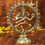 100% puhas messingist Nataraja kuju, Nataraja kuju kontorilauale, usuline, kuldne black