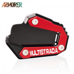 Motorcycle Accessories For DUCATI Multistrada 1200 Enduro 1200S 950 multistrada 1260 1260S kickstand Stand pad support punane must v&auml;rv
