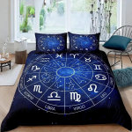 T&auml;htkujude Voodipesukomplekt Kaksteist T&auml;htkuju Tekikoti Komplekt Poistele T&uuml;drukutele Astroloogia Tekikatted Komplekt 2/3 tk Boheemlaslik Stiil Duvet Cover Set&AU Single(140x210cm)