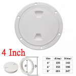 8 Inch 6 Inch 4 Inch Access Hatch Round pection Hatch Cover Non-slip Marine Screw Out Twist Out Deck Plate Hatch Black/White 1PC White 4inch