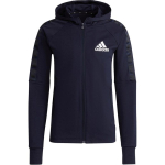 Adidas Kirjalogo Prinditud Kapuutsiga Vabaaja Hingav T&otilde;mblukuga Jooksujakk Meeste Jakk Legendaarne-Must Valge H28796 black