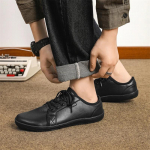 2025 SNORW Minimalistlikud Kingad Unisex Lai Varbaosa Paljajalu Null Tilgaga Kingad Vabaaja Nahast Moodsad Tennised tenis masculino 38 must