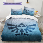 Link Zelda Mustriga Voodipesu Tekikott Komplekt Tekikott Padjap&uuml;&uuml;r Kodu Dekoratsioon Kingitus (1 * tekikott + 2 * padjap&uuml;&uuml;ri, ilma s&uuml;damikuta) 135x200cm gray