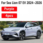 4 tk Autokaitseplekid BYD Sealion 7 Tarvikud 07 EV 2024 2025 2026 Autokaitseplekid Porikaitse Eesmised ja Tagumised Poritiivad Autovaruosad lilla