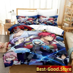 Tensura Rimuru See kord, kui ma sain limaks &uuml;mbers&uuml;ndinud Voodipesukomplekt Tekikate Voodikomplekt Tekikate Tekk Kuninga/Kuninganna Suurus US Twin(172*218cm)3pcs