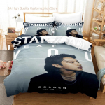 Jeon Jung Kook Album Voodipesu komplekt &Uuml;heinimese Twin T&auml;iskasvanu Queen King Suuruses Voodikomplekt Laste Poiste Magamistuba Tekikoti komplekt Voodilina komplekt 2-2 EU Single(135*200cm)3pcs