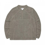 Nomanual Heavy Waffle Half Zip Up  Gray S