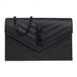 Saint Laurent Ysl Cassandre Eemaldatav &Otilde;larihm Magnetiline Kinnis V&auml;ike Vasikanahast Rahakott Crossbody Kott Naiste kotid Must 742920-BOW08-1000 Box(Basic Set+Box)