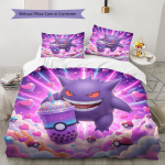 Pokemoni joogid Muster Voodipesu Tekikomplekt Tekikate Padjap&uuml;&uuml;r Kodukaunistus S&uuml;nnip&auml;evakingitus (1 * tekikott + 2 * padjap&uuml;&uuml;ri, ilma s&uuml;damikuta) 135x200cm