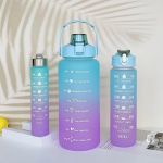 3 tk Gradient Plastikust Tassikomplekt Suure Mahutavusega Spordiveepudel V&auml;ljas Reisimine J&otilde;usaal Fitness Kannud &Otilde;pilase Kaasaskantav Tass K&otilde;rrega