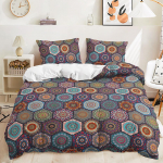 Kolmeosaline tekikott Etniline stiil Retro komplekt Boheemlaslik Boho stiilis voodipesu 135 * 200 (two-piece set) 90g