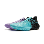 Li Ning Jie Ao 2 Cushioning Slip Resistant Breathable Low top Basketball Shoes Men's Cyan Purple Mismatched ABFV041-3 40