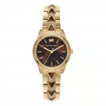Michael Kors naiste v&auml;ike Runway Mercer kuldse tooniga k&auml;ekell - MK6855 must