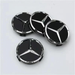 Mercedes Benzi jaoks 4 tk 75 mm Auto Velje Keskkatte Rummu Katted Embleemi Tarvikud Mercedes benzi AMG C E S GLE CLC Klassi W204 W20 jaoks must