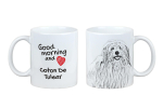 Coton de Tulear, Cotie - cup with a dog, personalized cup with a print, a classic gift for everyone from the Art-Dog brand valge