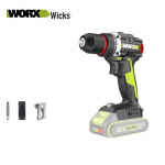 Worx 20V harjadeta juhtmeta puur CN pistikuga (adapter kaasas)