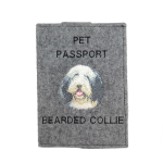 Bearded Collie, Highland Collie, Mountain Collie - Dog passport case, document case, gift for the traveller from the Art-Dog brand