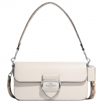 Kott Coach Morgan 27 Kl&otilde;pskinnitusega Krokodillinahast ja Madunahast T&otilde;mblukuga Crossbody &Otilde;lakott Suur Naiste kotid Kriidivalge CE561-SVCAH Basic Set (Bag+Dust Bag)