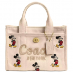 Coach X Disney koost&ouml;&ouml; 20 Mikki Hiire tr&uuml;kiga Eemaldatava &otilde;larihmaga L&otilde;uendi ja satiini kott Naiste kott Ivorii CAF76-B4RHR Basic Set (Bag+Dust Bag)