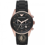 Emporio Armani Chrono Tazio Suur Must Metallist Meeste Kronograafi Kvartsikell AR5905 must