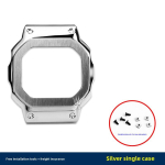 DW-H5600 mod komplekt t&auml;ismetallist raamiga rihm Casio v&auml;ikese ruudukujulise DW H5600 dw-h5600mb meeste kella jaoks Kettkorpus roostevabast terasest rihm For DW-H5600