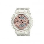 CASIO Naiste vedelkristall/analoog topeltn&auml;iduga seeria kuldne k&auml;ekell GMA-S110SR-7APR Transparent Strap