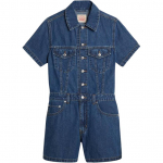 Levis &uuml;hev&auml;rviline figuuri j&auml;rgiv polo n&ouml;&ouml;pidega l&uuml;hikeste varrukatega kombinesoon naistele kombinesoonid 001WY0003 M