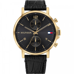 Tommy Hilfiger Daniel Must T&auml;hik Must Nahk Meeste Kvartsikell 1710417 must