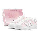 Adidas Originals Superstar 2 Couple's, Romantic Favor, Pink Love Pearl, Bowknot, Handcrafted, Fashion, Soft Low top JH9976(TeamS1-S-BOX) 39⅓