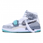 Jordan Legacy 312 Black Dragon High top Vintage Basketball Shoes Men's Black White Gray FV3625-181(Team73-) 40