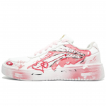 Li Ning Slip Resistant, Abrasion Resistant, Lightweight Low top Skateboard Shoes Men's White Pink AGCN335-1(Team400-) 44