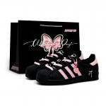 Adidas Originals Superstar 2 Skateboard Shoes Women's Low top Pink/Black JH9977(Team52-S-BOX) 37⅓