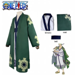 One Piece Roronoa Zoro Kimono R&uuml;&uuml; T&auml;ielik Kost&uuml;&uuml;m T&auml;iuslik Comic Coni, Halloweeni ja Perekokkutulekute jaoks S