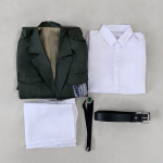 Attack on Titan Cosplay Kost&uuml;&uuml;m Uurimiskorpus Cosplay Anime R&otilde;ivastus T&auml;iskomplekt S&otilde;jav&auml;eroheline Jakk Keep R&uuml;&uuml; Full Set M white