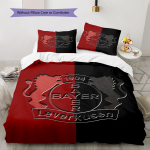 Bayer Leverkuseni Muster Voodipesu Tekikott Komplekt Tekikoti Kate Padjap&uuml;&uuml;r Kodu Kaunistus S&uuml;nnip&auml;evakingitus (1 * tekikott + 2 * padjap&uuml;&uuml;ri, ilma s&uuml;damikuta) 135x200cm