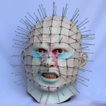 Kummitusejahilk&auml;ija mask Hellraiser Naelutatud pea Naljakas rekvisiit P&otilde;rgulinn Zombi rollim&auml;ng Average Size gray