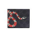 Gucci GG L&otilde;uend Kuningmadu Prindiga Kaheklappiline Rahakott Must Punane Igap&auml;evaseks Reisimiseks 451268-K551N-1058 Gift Set(Basic Set+Box+Shopping Bag)