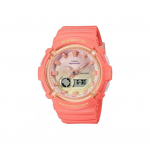 Casio Baby-G Seeria Korallkrabi &Ouml;kos&otilde;bralik Veekindel P&otilde;rutuskindel Spordikvartskell Naiste kellad Oranž BGA-280AQ-4AJR Coral Powder Watch Dial